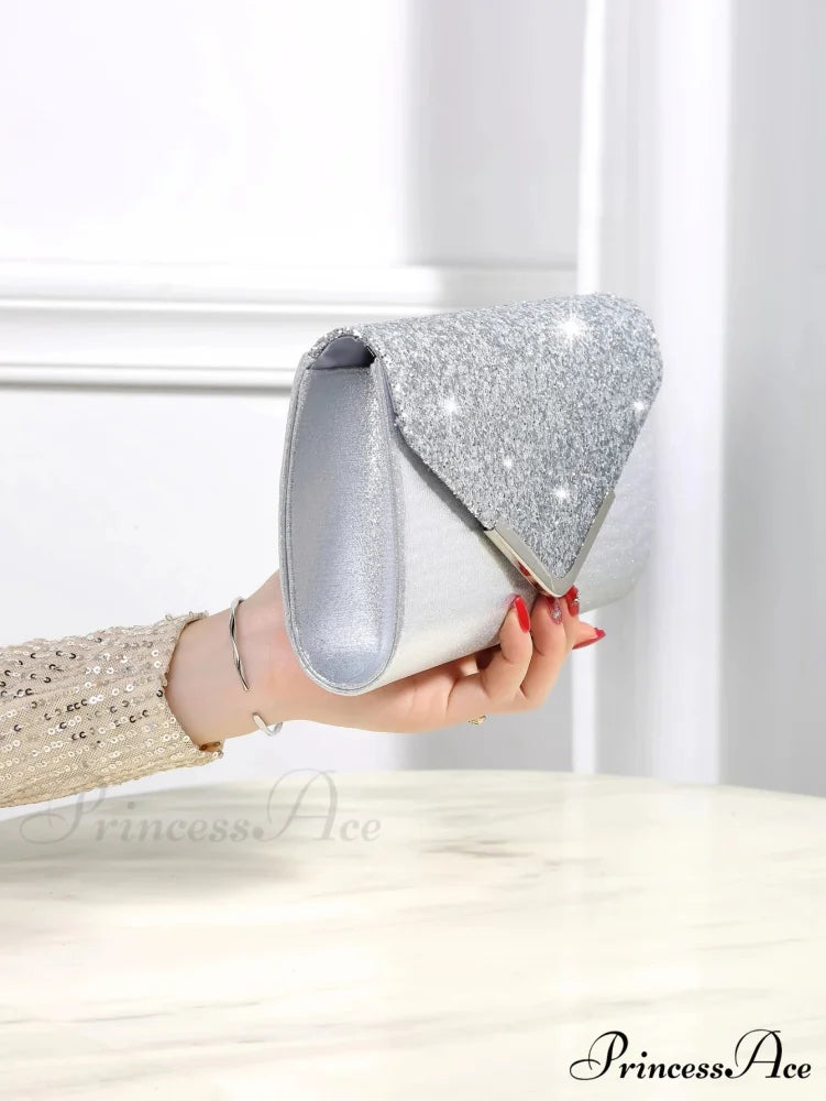 Sparkling Glossy Sophisticated Envelope Clutch Celebration Marriage Bag