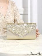 Sparkling Glossy Sophisticated Envelope Clutch Celebration Marriage Bag