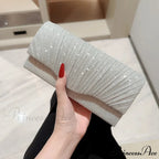 Sparkling Gray Envelope Clutch Wristlet