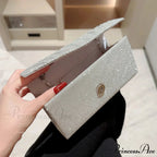 Sparkling Gray Envelope Clutch Wristlet
