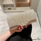 Sparkling Gray Envelope Clutch Wristlet