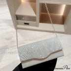 Sparkling Gray Envelope Clutch Wristlet