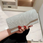 Sparkling Gray Envelope Clutch Wristlet