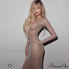 Sparkling Open-Back Bandage Prom Dress