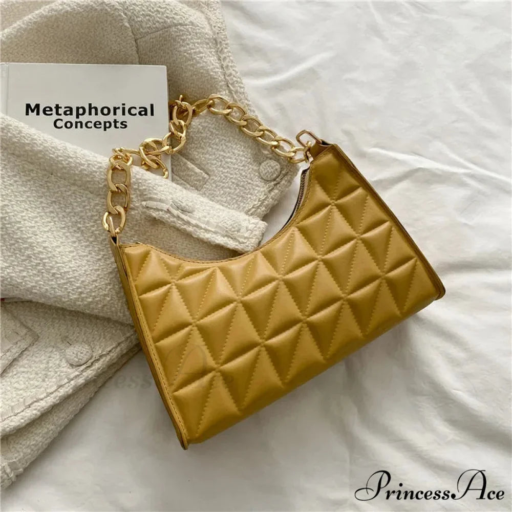 Sparkling Pattern Synthetic Leather Chain Shoulder Purse
