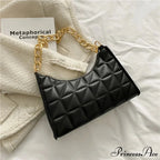 Sparkling Pattern Synthetic Leather Chain Shoulder Purse