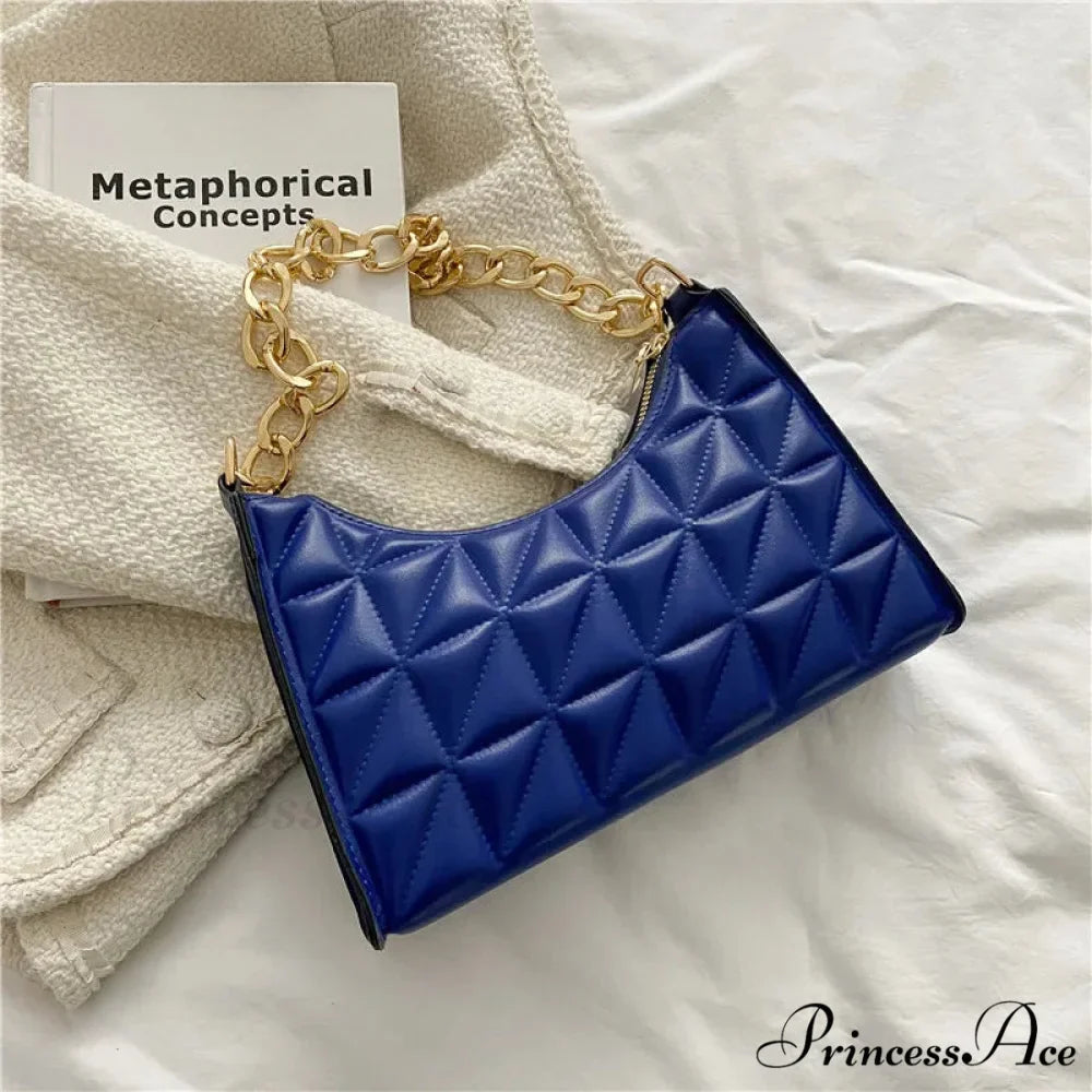 Sparkling Pattern Synthetic Leather Chain Shoulder Purse