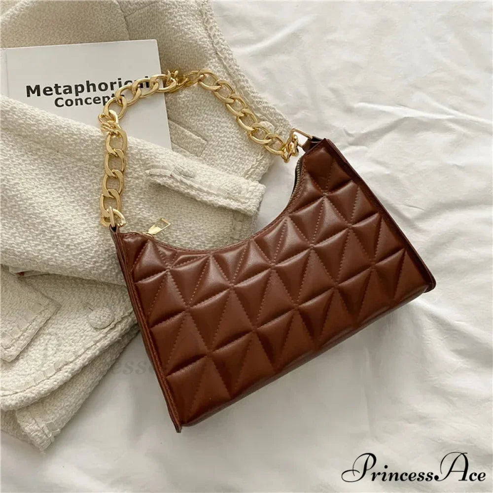 Sparkling Pattern Synthetic Leather Chain Shoulder Purse