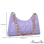 Sparkling Pattern Synthetic Leather Chain Shoulder Purse