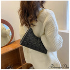 Sparkling Pattern Synthetic Leather Chain Shoulder Purse