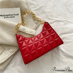 Sparkling Pattern Synthetic Leather Chain Shoulder Purse