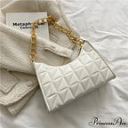 Sparkling Pattern Synthetic Leather Chain Shoulder Purse