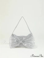 Sparkling Rhinestone Bow Nighttime Clutch Purse