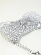 Sparkling Rhinestone Bow Nighttime Clutch Purse