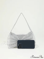 Sparkling Rhinestone Bow Nighttime Clutch Purse