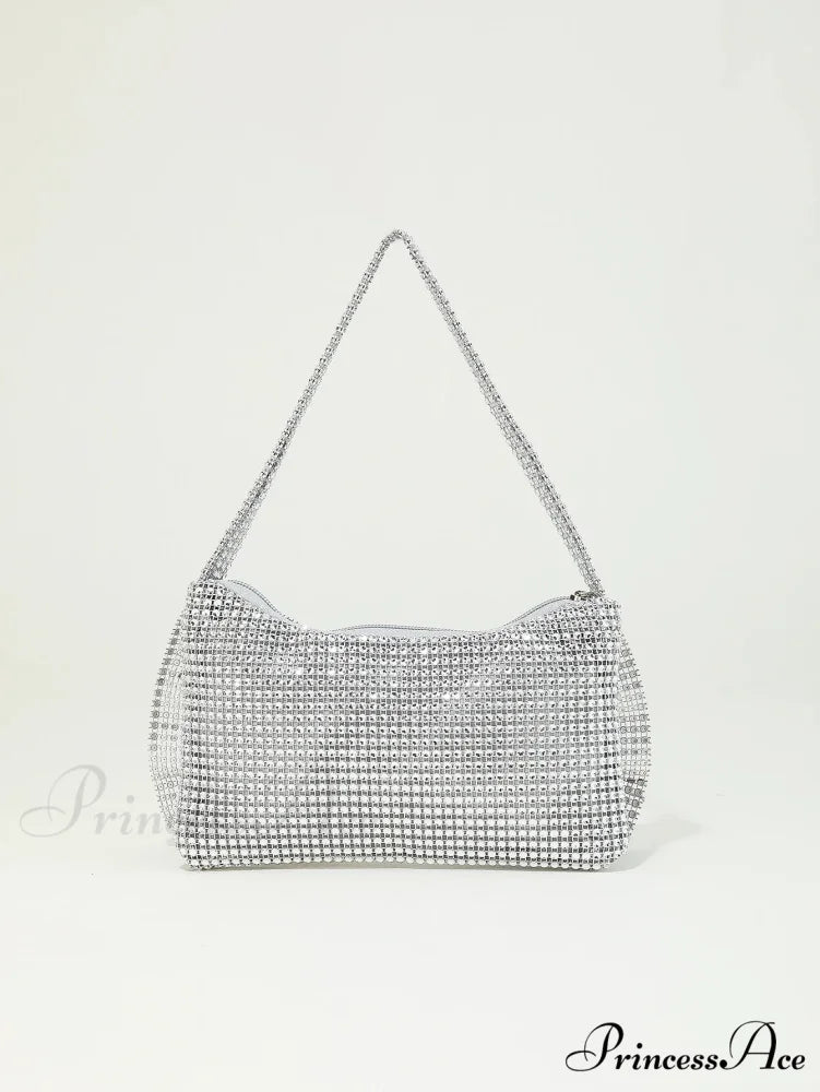 Sparkling Rhinestone Bow Nighttime Clutch Purse