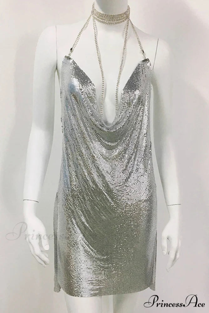 Sparkling Rhinestone Cami Dress