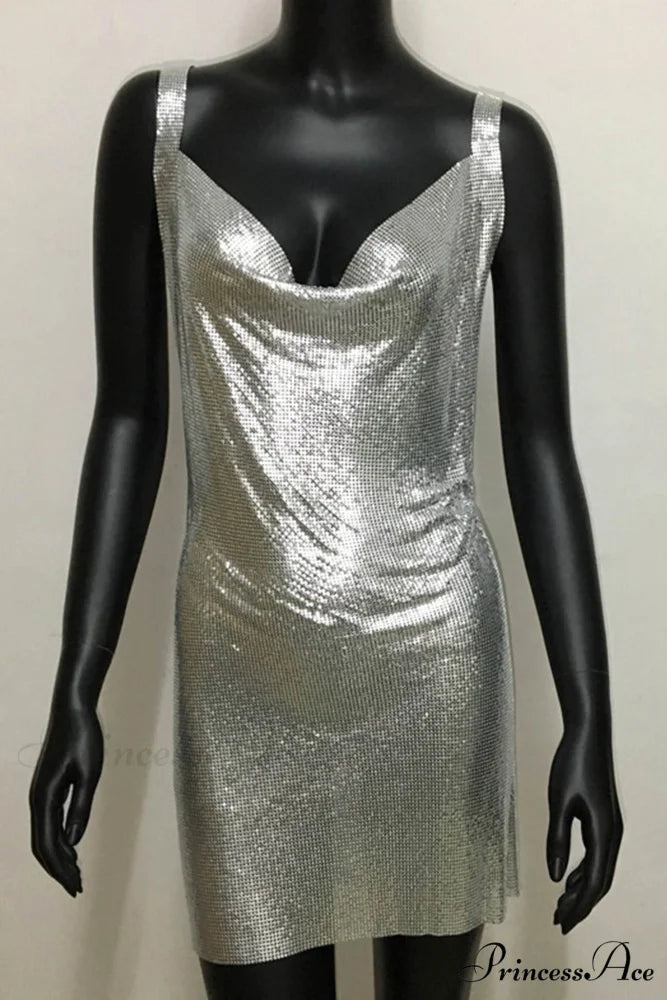 Sparkling Rhinestone Cami Dress