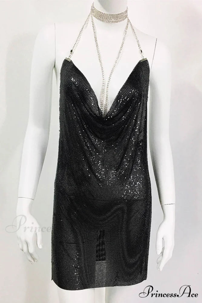 Sparkling Rhinestone Cami Dress
