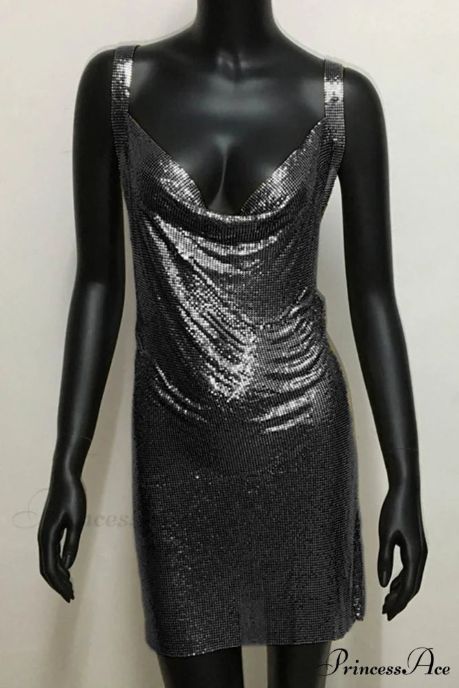 Sparkling Rhinestone Cami Dress