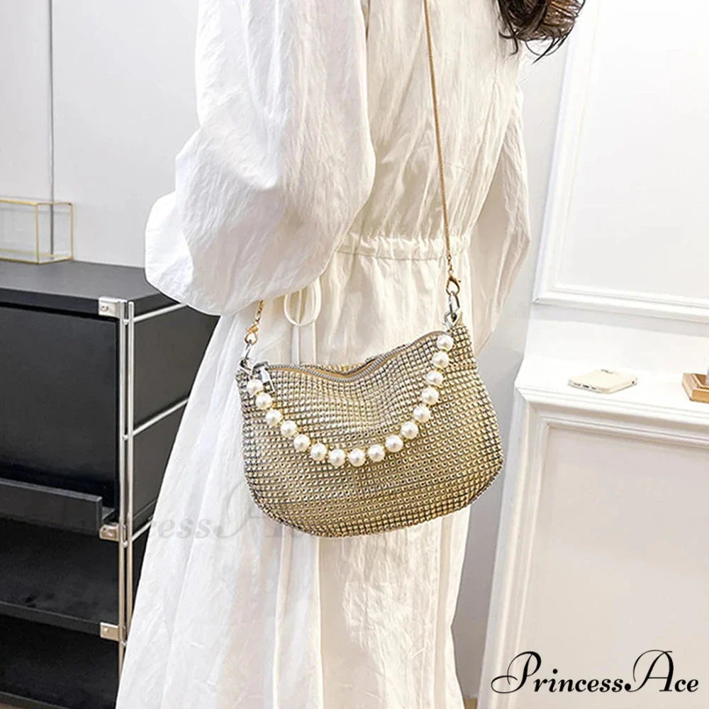 Sparkling Rhinestone Dainty Shoulder Bag Celebration Purse