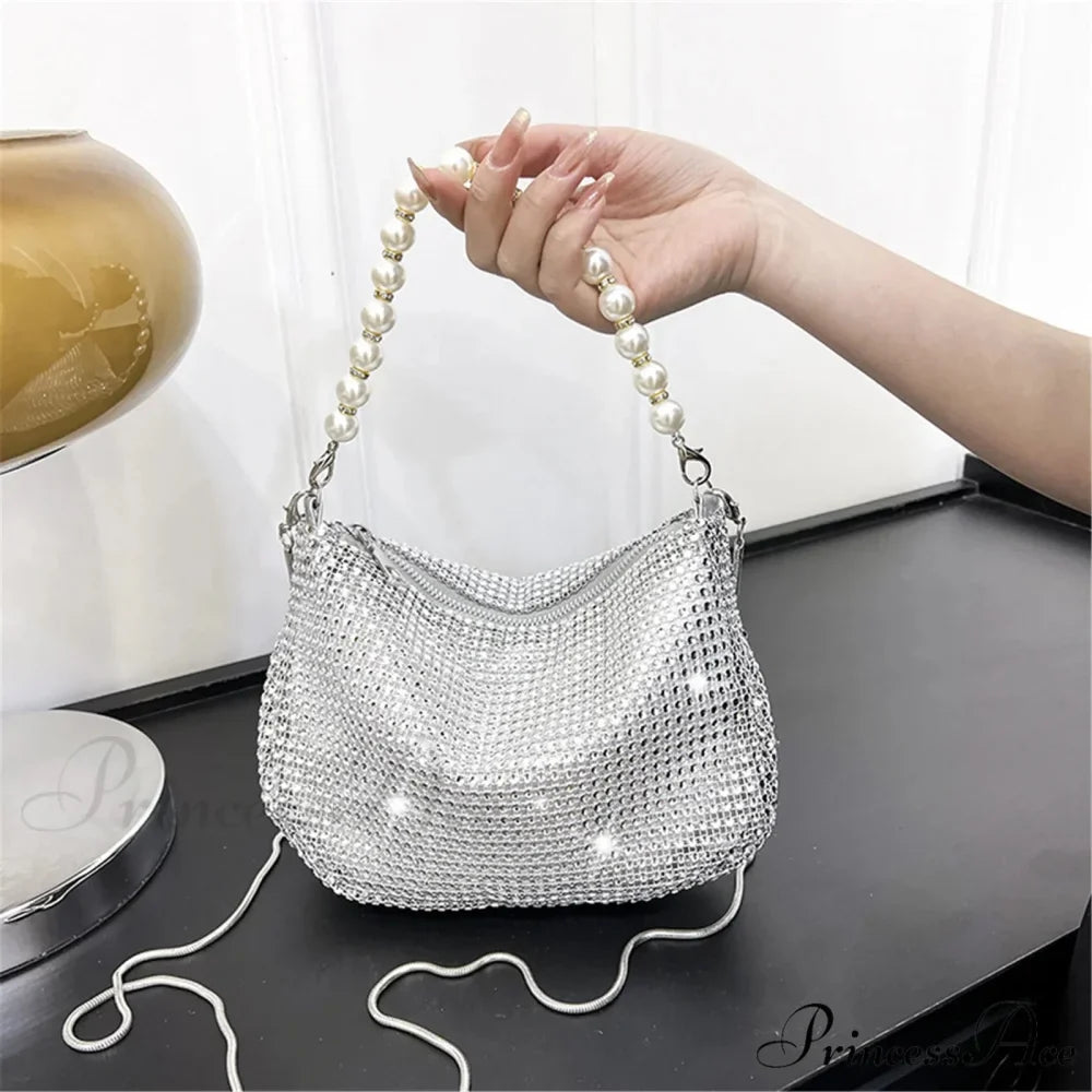 Sparkling Rhinestone Dainty Shoulder Bag Celebration Purse