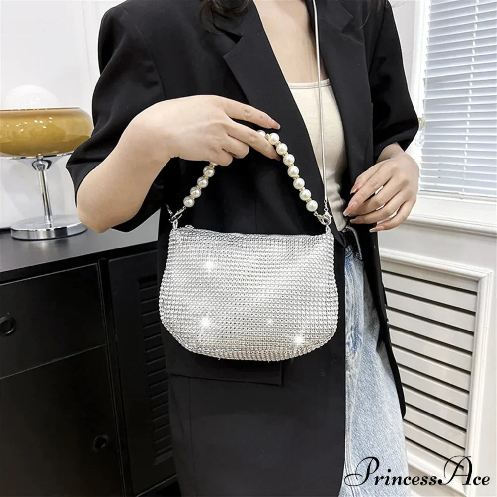 Sparkling Rhinestone Dainty Shoulder Bag Celebration Purse