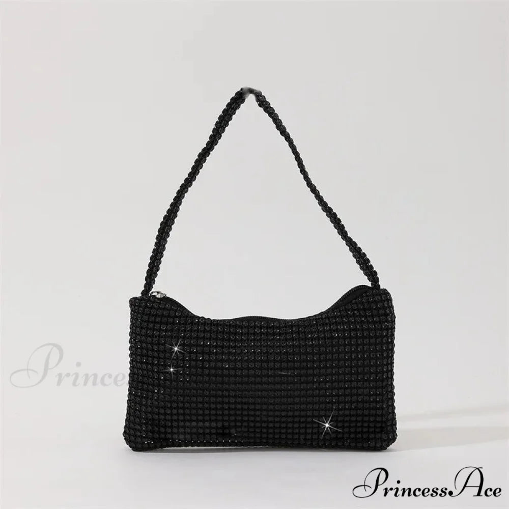 Sparkling Rhinestone Evening Bag Gemstone Shoulder Wedding Celebration Clutch