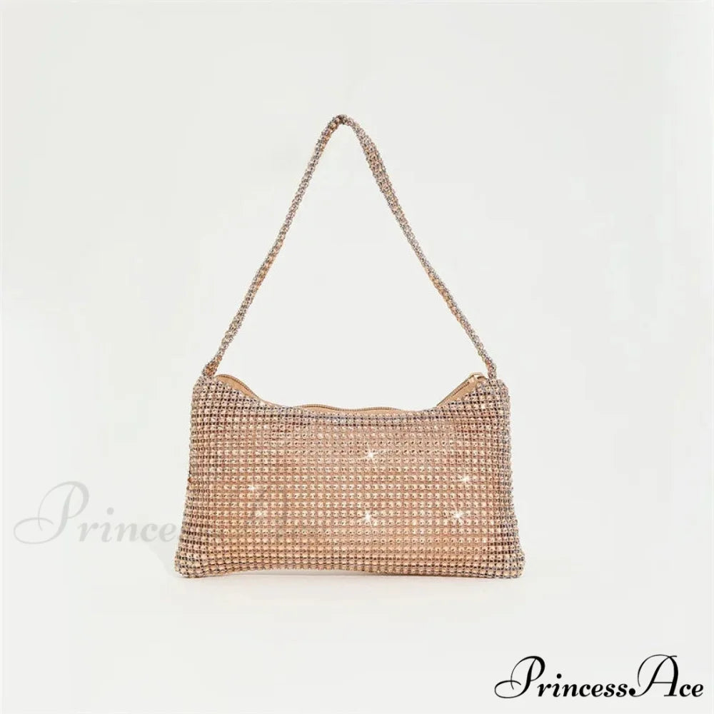 Sparkling Rhinestone Evening Bag Gemstone Shoulder Wedding Celebration Clutch