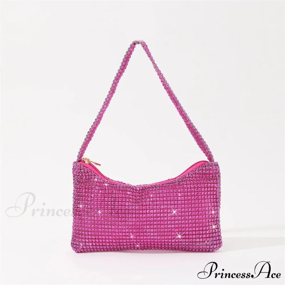 Sparkling Rhinestone Evening Bag Gemstone Shoulder Wedding Celebration Clutch