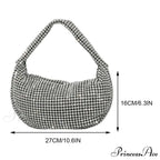 Sparkling Rhinestones Evening Clutch Women Glitzy Party Wedding Handbag