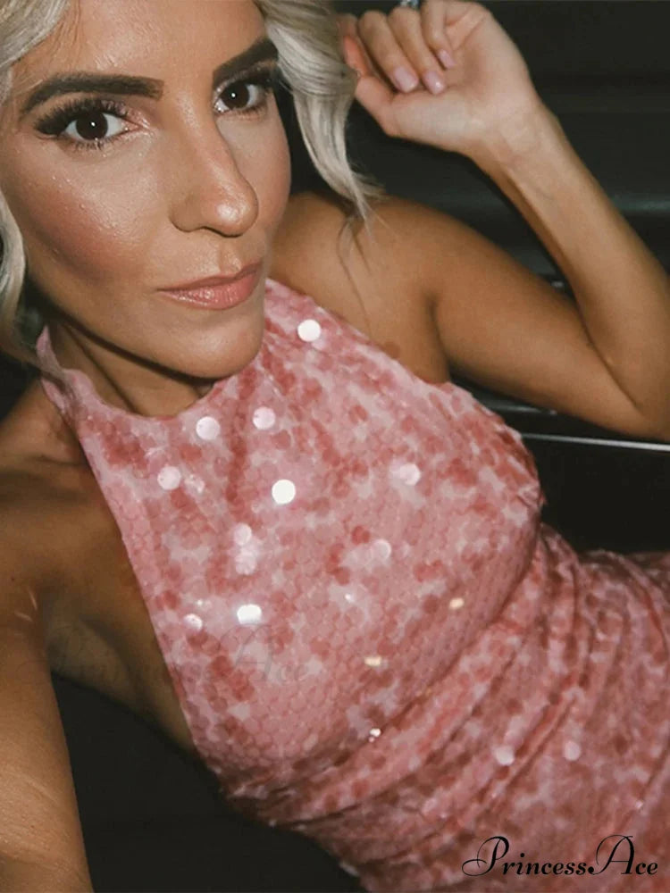 Sparkling Sequined Glitter Short Dress