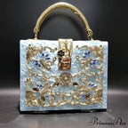 Sparkling Sequined Heart Evening Clutch Purse