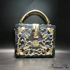 Sparkling Sequined Heart Evening Clutch Purse