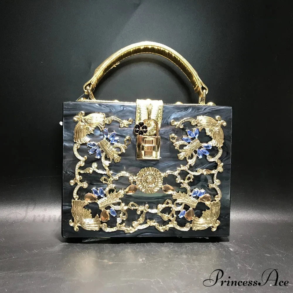 Sparkling Sequined Heart Evening Clutch Purse