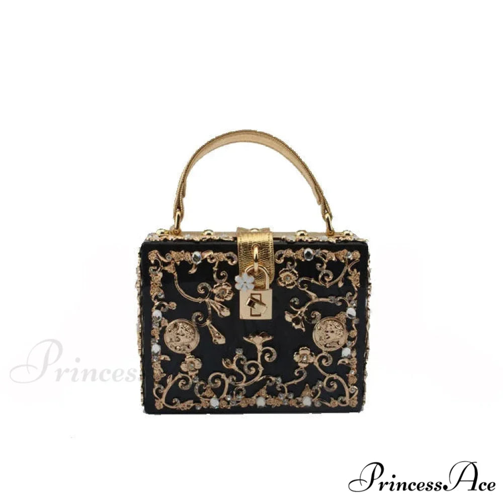 Sparkling Sequined Heart Evening Clutch Purse