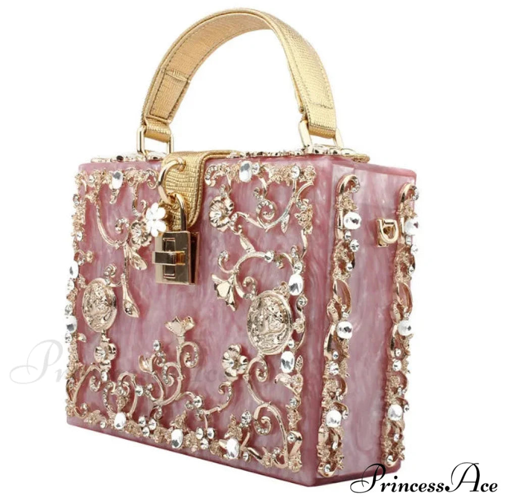 Sparkling Sequined Heart Evening Clutch Purse