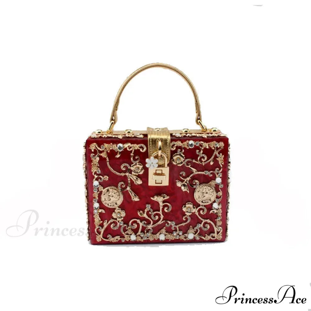 Sparkling Sequined Heart Evening Clutch Purse