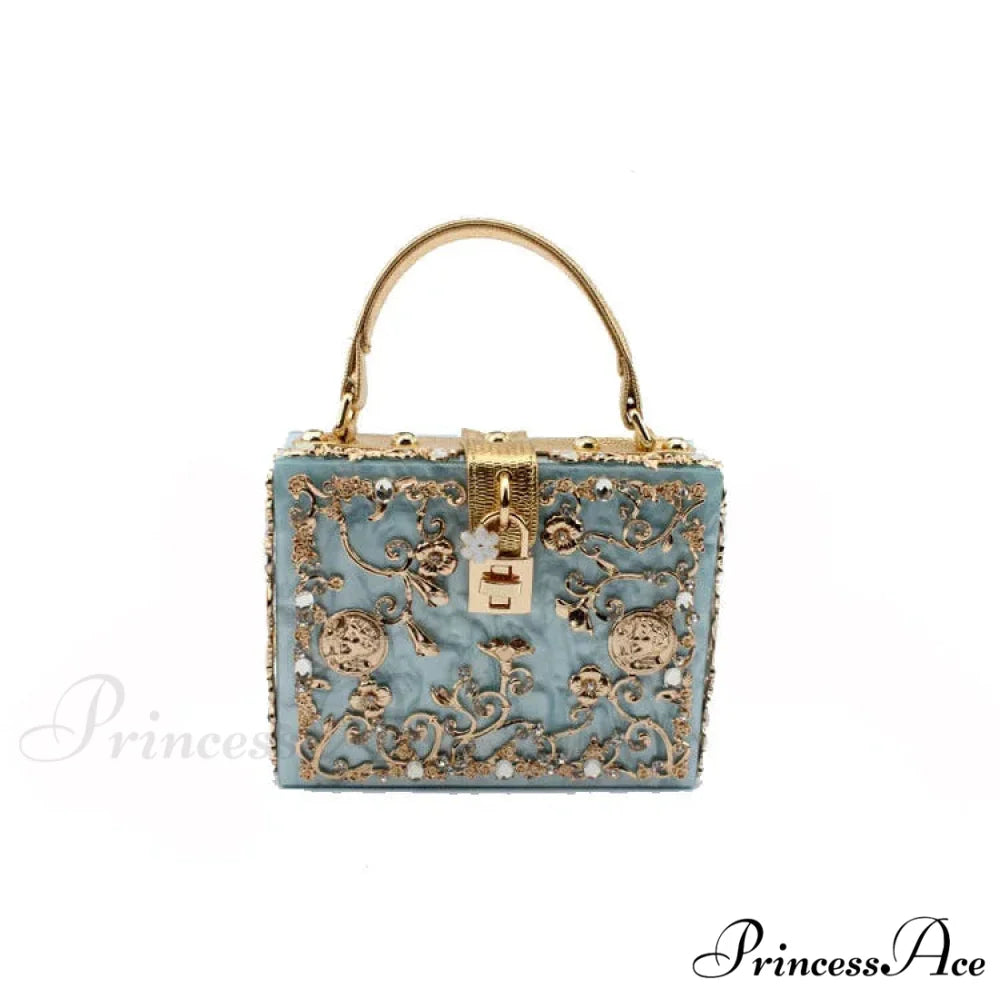 Sparkling Sequined Heart Evening Clutch Purse