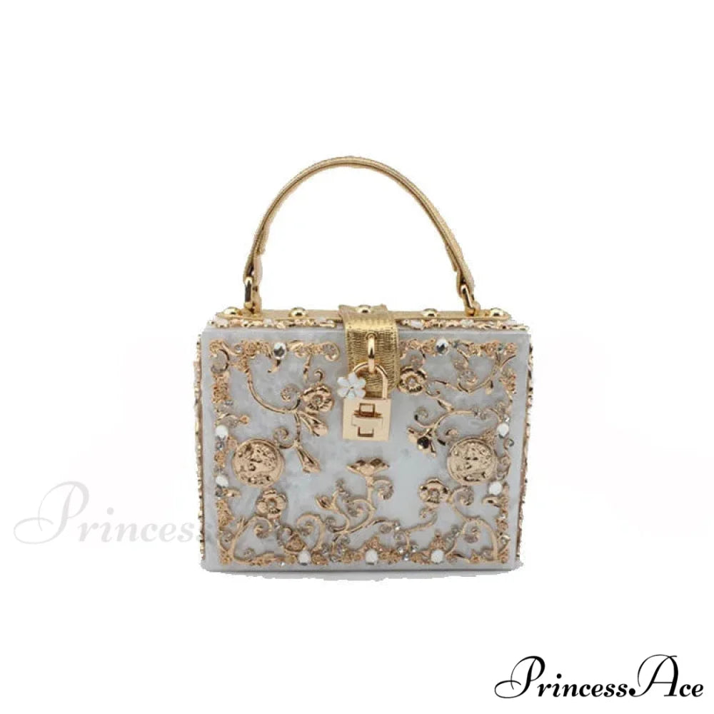 Sparkling Sequined Heart Evening Clutch Purse