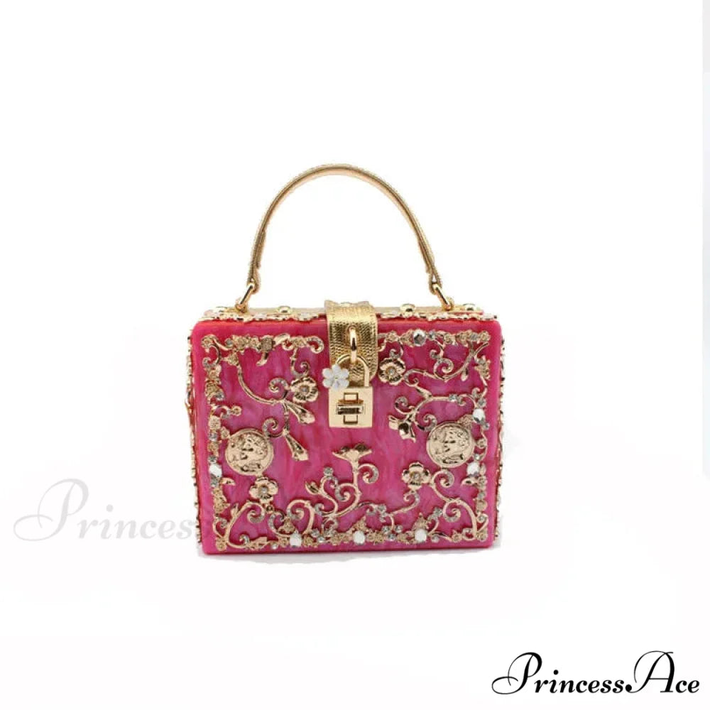 Sparkling Sequined Heart Evening Clutch Purse