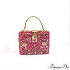 Sparkling Sequined Heart Evening Clutch Purse