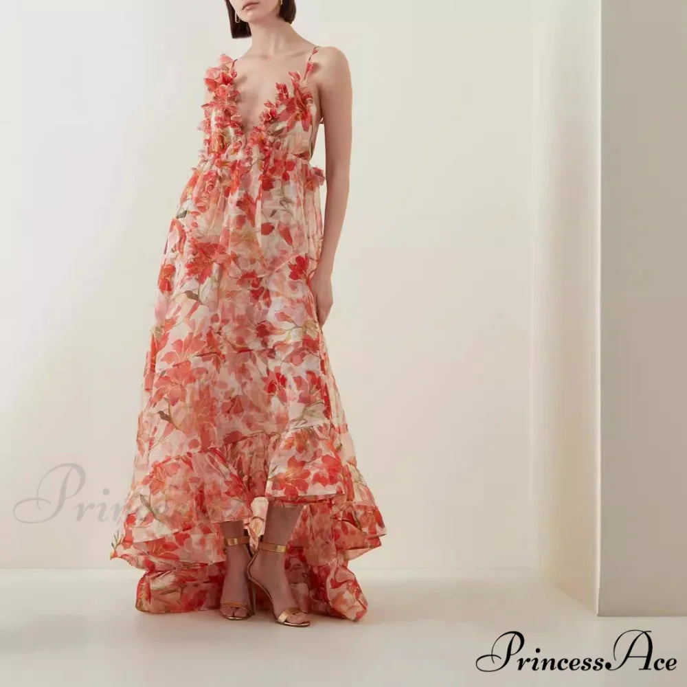 Sparkling Sequined Open Back Formal Gown