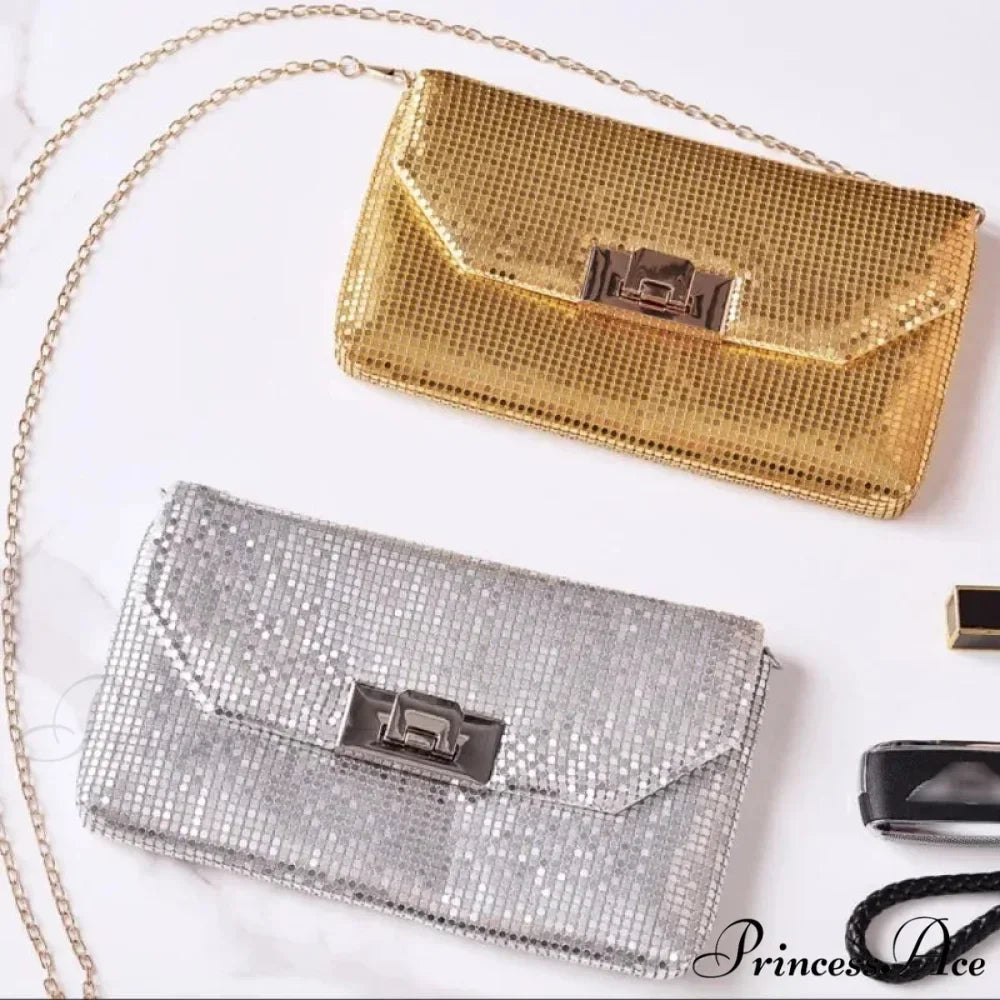 Sparkling Sequins Evening Clutch Wristlet