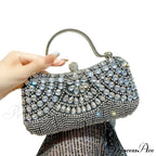 Sparkling Silver Tassel Shoulder Evening Clutch Bag