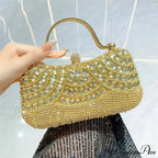 Sparkling Silver Tassel Shoulder Evening Clutch Bag