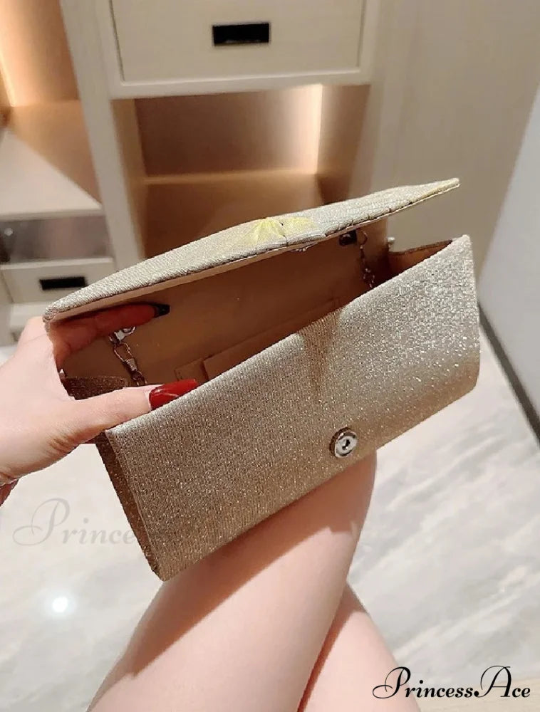 Sparkling Supper Purse Marriage Evening Grey Crossbody Bag