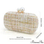 Sparkling Tweed Bead Clutch Wristlet