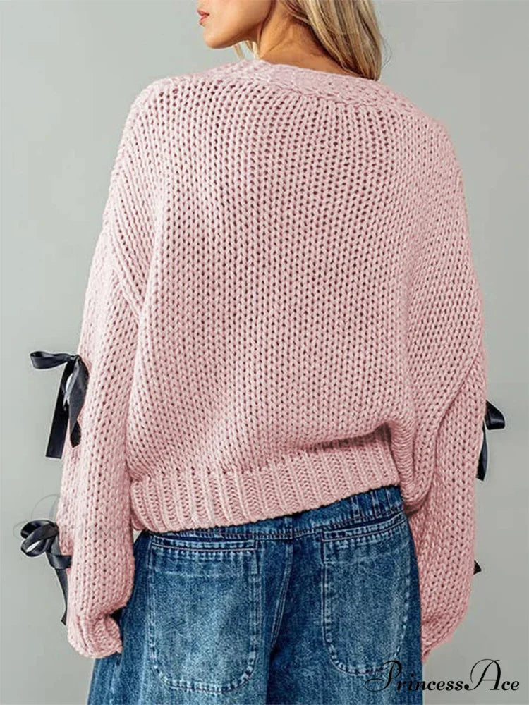 Sparkling V-neck Knit Cardigan