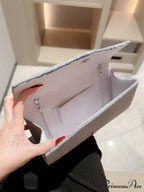 Sparkling Yellow Grey Extended Sequin Evening Clutch Bag for Women